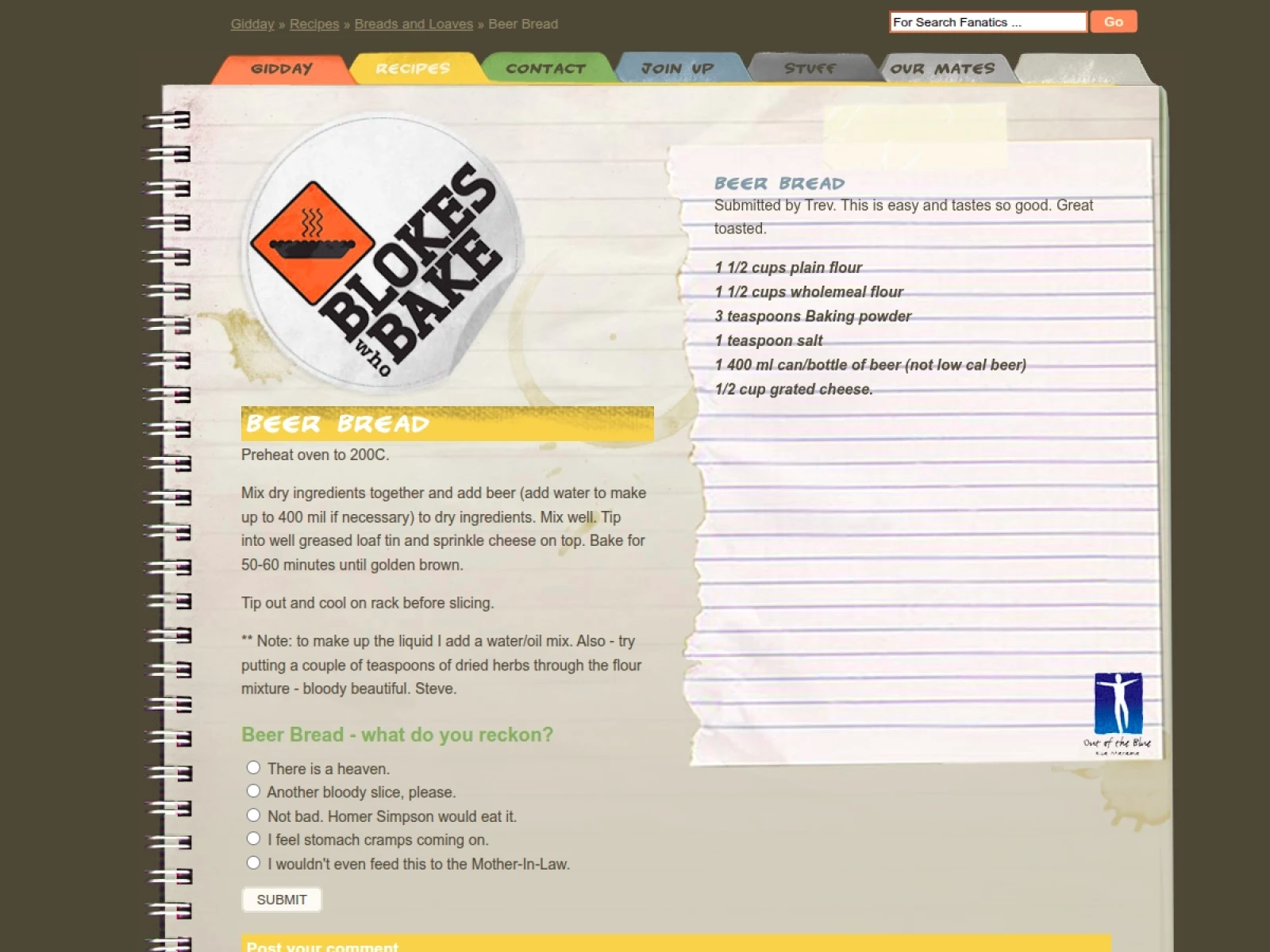 Blokes Who Bake / Recipe page - Blokes Who Bake