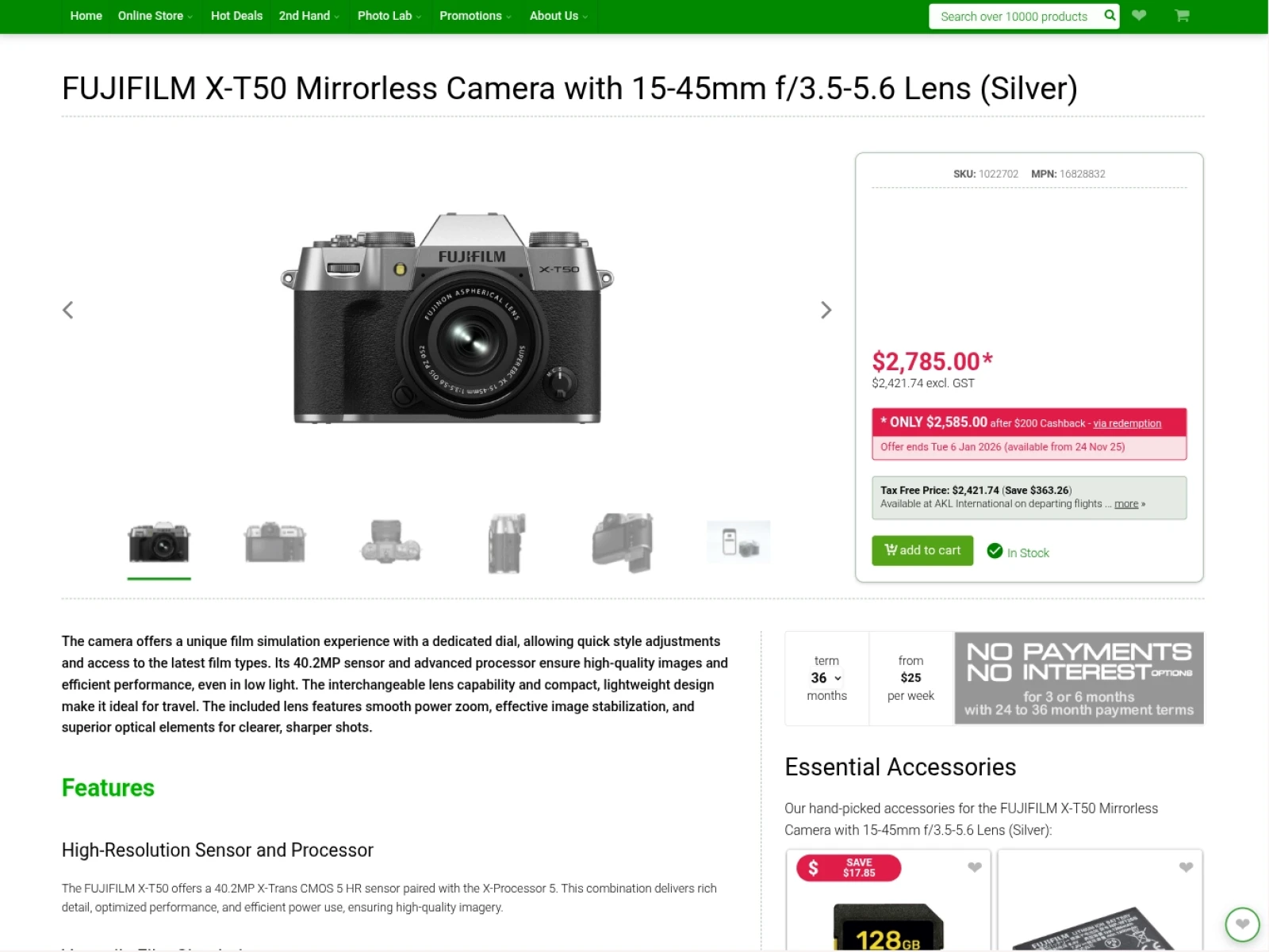 Photo and Video International / Product Page - with discount - Photo and Video International