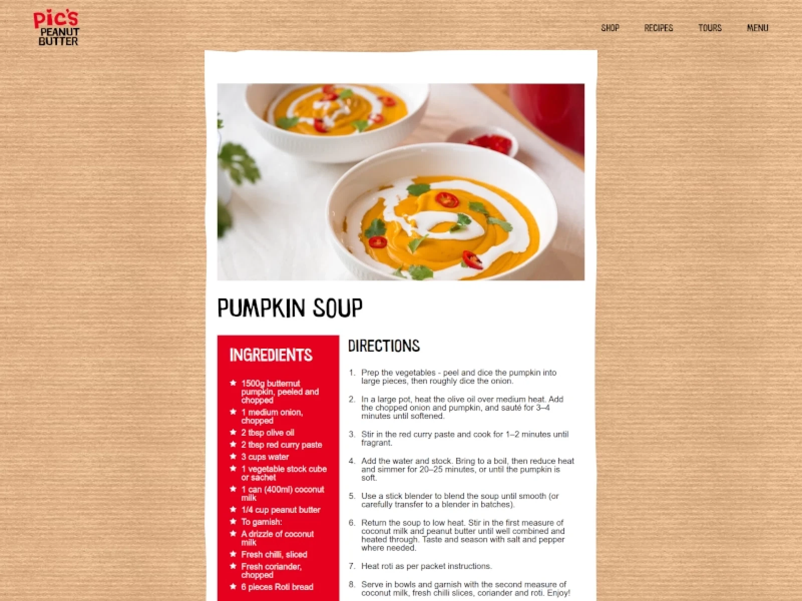 Pic's Peanut Butter 2025 / Recipe Page - Pic's Peanut Butter 2025